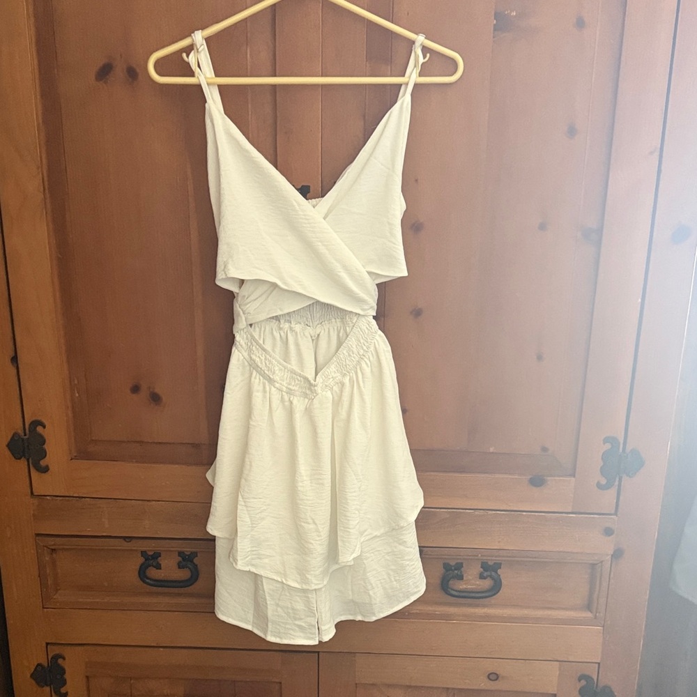 Elegant White Wrap Romper